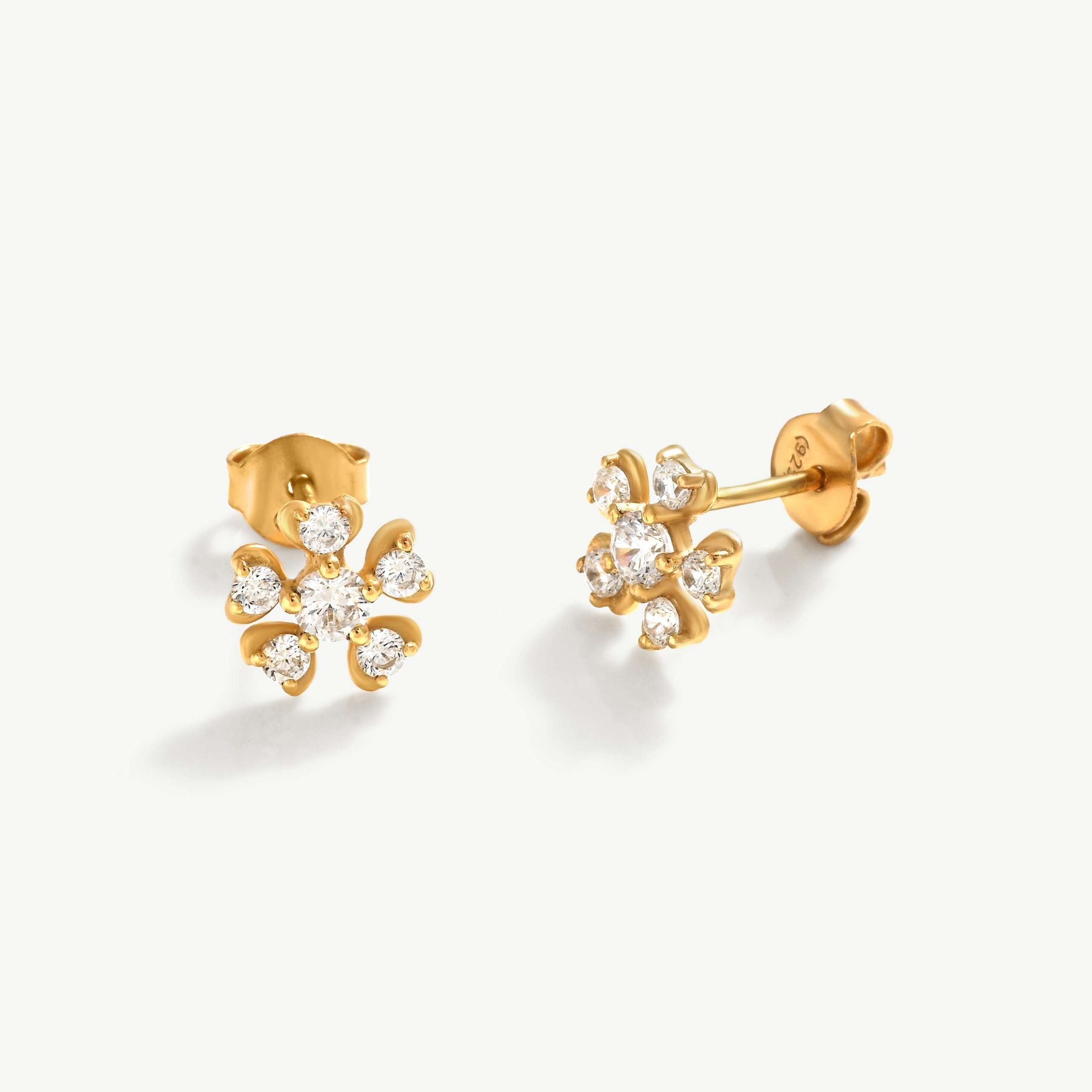 Solitaire Blossom Earrings